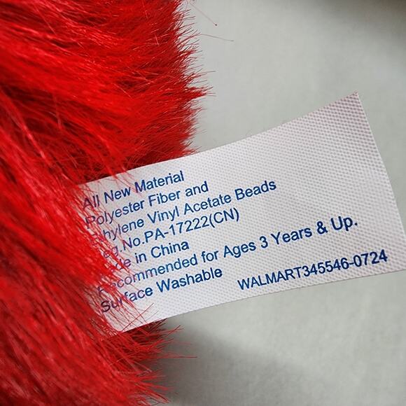 Candy Scented Red Teddy Bear Plush 11" Red Satin Bow Walmart Way To Celebrate - Picture 9 of 10